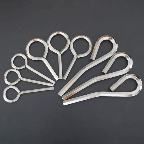 1/8", 5/32" and 7/32" Three Sizes of Hex Key Dogging Key Allen Key with Full Loop for Key Ring, Allen Wrench Door Key for Push Bar Panic Exit Devices 9 Pieces – Solid Metal