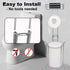 Toilet Paper Holder Stand with Storage Bathroom Free standing Toilet Tissue Holder with Dispenser Shelf for Mobile Phone, Hold 3 Rolls Reserve Toilet Roll Holder Metal Large Bathroom Storage Silver