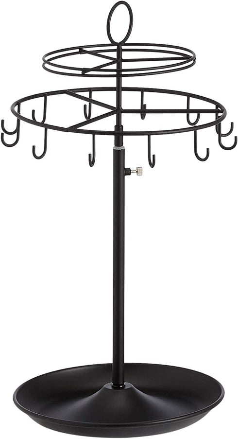 Amazon Basics Spinning Jewelry Tree Stand - Black