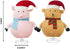 PEIDUO Light up Pink Pig and Brown Bear Suit,30 Inch Height with 100 Warm White Lights, Pre Lit Collapsible Christmas Decorations for Indoor Outdoor Holiday Yard Porch Patio Bedroom Lawn Garden Décor