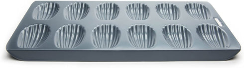 Fox Run Non-Stick Madeleine Pan, Carbon Steel, 12-Cup,Grey