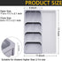 Sazoemao Kitchen Drawer Organizer Tray,Silverware Organizer Storage Tray,DrawerStore Compact Cutlery Expandable Organizer for Kitchen Drawer Holding Flatware Spoons Forks Grey