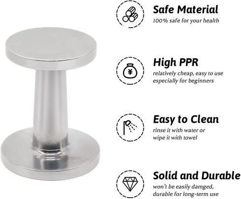 Ezebesta Dual-Sided Espresso Hand Tamper 51mm and 58mm Dual Ended Tamper Coffee Ground Press Barista Tool for Portafilter Machine