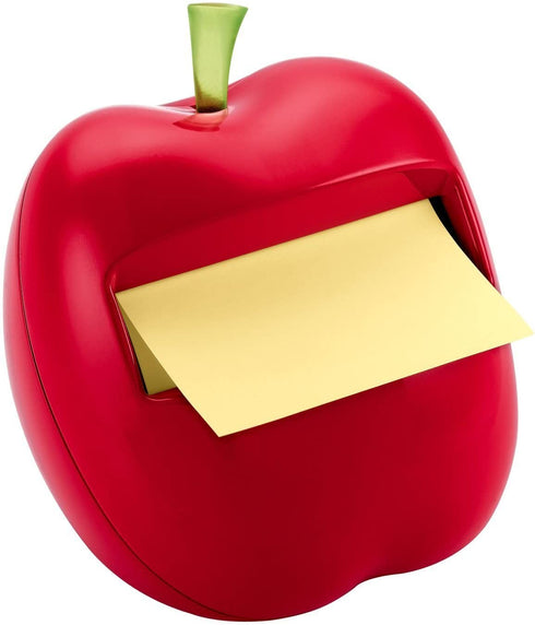 Post-it Pop-up Notes Dispenser, Apple-Shaped Dispenser and Post-it Super Sticky Pop-up Notes, 3x3 in, 1 Pad/Pack (APL-330), Red