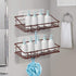 Nieifi Shower Caddy Shelf Storage Rack Adhesive Without Drilling Stainless Steel with Hooks for Washroom, Lavatory, Restroom, Toilet, Bathroom, Kitchen - 2 Pack Bronze