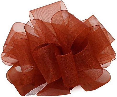 Offray Berwick LLC 135747 Berwick Simply Sheer Asiana Ribbon - 1-1/2" W X 100 yd - Rust Ribbon