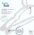 USA Made White Plastic Hangers 20 Pack Standard-Size Clothes Hangers with Notches Slim, Durable White Hangers for Clothing & Accessories Closet Organization Essentials for Home, Apartment, Dorm