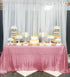 Pink Gold Square Tablecloth 72x72-Inch Sequin Tablecloth Birthday Decor Baby Shower Table Cloths for Parties Wedding Tablecloths Fuchsia Pink Table Skirts for Round Tablecloth (72"x72", Pink Gold)