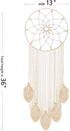 Mkono Macrame Dream Catcher Large Boho Wall Hanging Decor Woven Feather Handmade Dreamcatcher Tassels Decoration Bedroom Dorm Nursery Chic Ornament Craft, 36 x 13 inches