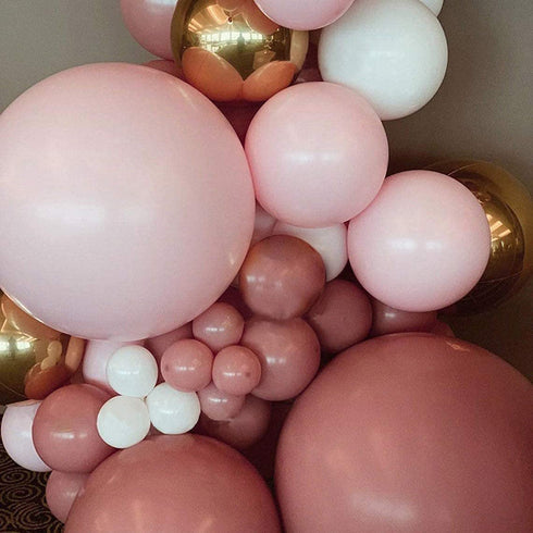 126Pcs Retro Pink and Chorme Gold Balloon Garland Arch Kit Gold And Pink Balloons Set for Baby Shower Mother™s Day Girl Boy Birthday Party Wedding Event Arrangement Bachelorette Party Decorations