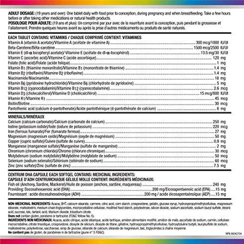 Centrum Prenatal+Dha Combo 120 Count