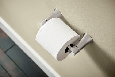 Moen BH3808CH Genta Double Post Modern Pivoting Toilet Paper Holder, Chrome