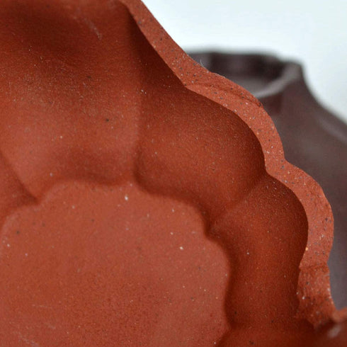 Yxhupot 4pcs Teacups 2.5oz Chinese Yixing Clay Zisha Cup Diamond Flower (Red brown)