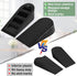 Big Door Stopper 2 Packs Heavy Duty Wedge Rubber Door Stop Works on All Floor Surfaces Height up to 1.9 Inches Non-Scratching Doorstops Special for Home Office School Heavy Door (Black)