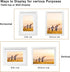 KINLINK 6x8 Picture Frames White, Photo Frames with Real Glass for Picture 4x6 with Mat or 6x8 without Mat, Composite Wood Picture Frames for Table Top and Wall Mounting, Set of 4