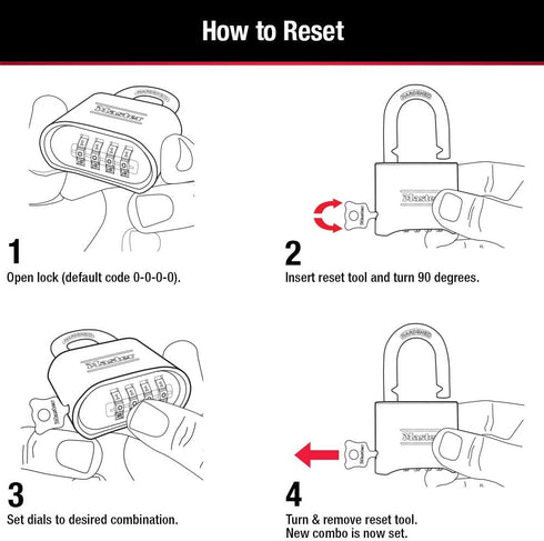 Master Lock 175D Locker Lock Set Your Own Combination Padlock, 1 Pack, Brass Finish