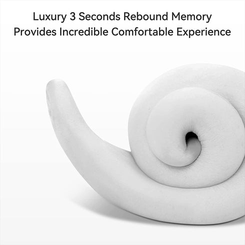 Visenta Neck Pillow for Travel. Premium Memory Foam. 360 Degree Neck Support Provides Incredible Comfortable. Dual-Side Chin Support. Compressible with Travel Pouch. Great Gift Choice. (Gray)