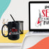 Crime Comedy Coffee Mug 15 oz Black, Funny Sarcastic Weekly Podcast for Women