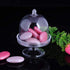 BESTONZON 12pcs Mini Candy Box Plastic Mini Cake Stand Chocolate Cupcake Candy Display Plate with Lid Birthday For Wedding Party Supplies, 3.15x2.16x2.16in (Tranparent)