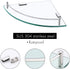 KES Glass Corner Shelf Bathroom Shower Shelf Tempered Glass with Rail SUS 304 Stainless Steel Floating Wall Mount Bracket Polished Finish, BGS2101A