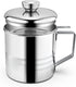 Chihee Oil Strainer Pot Grease Can, 1.2 L Stainless Steel Oil Storage Can Container with Fine Mesh Strainer, Suitable for Storing Frying Oil and Cooking Grease
