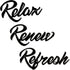 Hotop 3 Pieces Farmhouse Bathroom Metal Wall Signs Bathroom Metal Letter Sign Decor Relax Renew Refresh Metal Sign Bathroom Metal Wall Art Decor Black Metal Bathroom Wall Decor for Home Decoration