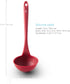 New DI ORO Seamless Series Silicone Kitchen Soup Ladle 600°F Heat-Resistant Serving and Rubber Cooking Spoon Maximum Bowl Capacity Dishwasher Safe with a Heavy-Duty Stainless-Steel Core (Red)