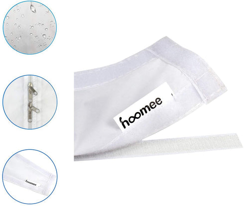 HOOMEE 400CM (157")Universal Window Seal for Portable Air Conditioner And Tumble Dryer Works with Every Mobile Air-Conditioning, Easy to Install - Air Exchange Guards With Zip and Adhesive Fastener