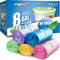 8 Gallon/150pcs Medium Trash Bags, FORID Colorful Clear Garbage Bags, Extra Strong Rubbish Bags for Home, Office, Car/30 Liter/5 Rolls