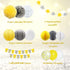 JOYMEMO Yellow Grey Elephant Baby Shower Decorations Neutral for Boy or Girl, Welcome Baby Banner Elephant Garland Confetti Balloons for Gender Neutral Baby Decor