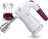 OCTAVO Hand Mixers Electric, Handheld Electric Mixer With Easy Eject Button, 2 Wired Beaters + 2 Dough Hooks And Storage base with Ultra Power 250W - 5 Speed - 120V (white)