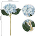 Kisflower 6Pcs Blue Flowers Silk Hydrangea Artificial Flowers Realistic Hydrangea Flowers Bouquet for Wedding Party Office Home Decor (Blue)