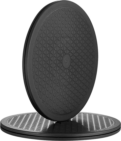 (2 Pack) 12 Inch Heavy Duty Rotating Swivel Stand with Steel Ball Bearings - Lazy Susan Turntable for Flat Panel Monitors, Potted Plants,TV's, Stereo Speakers
