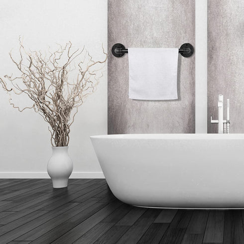 Industrial Pipe Towel Rack Towel Bar 20 Inch, Heavy Duty Wall Mounted Rustic Farmhouse Bath Towel Holder for Bath Bathroom Kitchen Door Handle Handrails