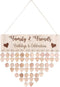 LIOOBO Wooden Birthday Reminder Calendar Plaque Sign Board Wall Hanging Family Decor Plaque (C)