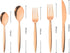 SANTUO 20 Piece Silverware Set for 4, Dinning Stainless Steel Flatware Set, 20pcs Lunch Tableware Cutlery Set, Dinner Mirror Polished Utensils, Include Knife Fork Spoon for Home (Rose Gold)