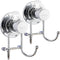 JiePai Suction Cup Towel Hooks,Shower Towel Holder for Bathroom,Suction Shower Towel Rack Organizer for Towel, Bathrobe,Loofah,Coat,Bags,Chrome (2 Pack)