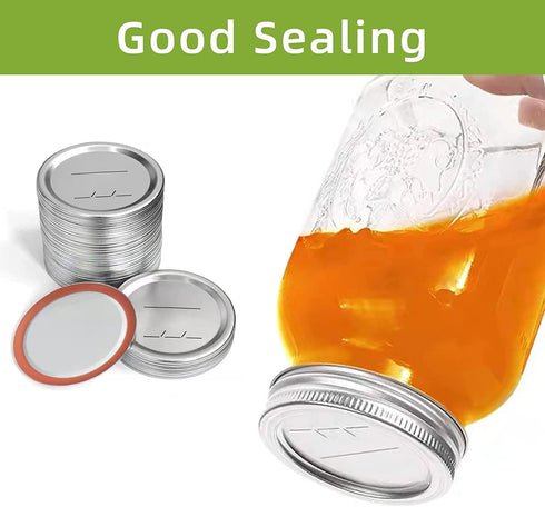 SMOOTHCLUE Canning Lids, 200 Count Canning Lids Regular,Canning Jar Lids,Mason Jar Canning Lids, Food Grade Material Leak Proof & Airtight (70mm )