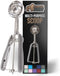 Gorilla Grip Premium Stainless Steel, Spring-Loaded Scoop for Fruit, Cookie and Ice Cream, Easy Squeeze and Clean Release, Comfortable Handle, Medium, 2 TBSP Scooper Size 30, Uniform Portions, Gray