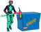 Fortnite Solo Mode Figure & Supply Crate Collectible Accessory Bundle - Feat. 4 Inch Singularity Figure, Supply Crate, Back Board (Drift) Back Bling, Weapons, Building Materials