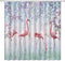 Xnichohe Pink Flamingo Shower Curtain Tropical Jungle Animal Purple Flower Vine Leaves Fairytale Magic Fog Forest Polyester Cloth Fabric Bathroom Curtains Decor Set with Hooks,70 x70 Inches