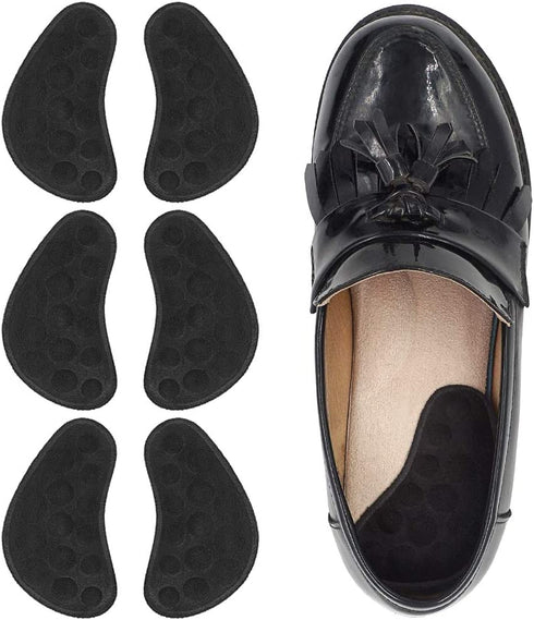 Dr. Foot's Supination & Over-Pronation Corrective Shoe Inserts, Medial & Lateral Heel Wedge Insoles for Foot Alignment, Knee Pain, Bow Legs, Osteoarthritis - 3 Pairs (Black)