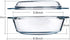 Clear Round Glass Casserole by NUTRIUPS | With Lid, Heat, Cold and Shock Proof,Oven, Freezer and Dishwasher Safe,0.65 L