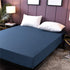 Holawakaka Full Waterproof Mattress Protector Navy Blue Fitted Sheet Breathable Bed Mattress Pad Cover, 14" Deep Pocket (Navy Blue, Full)