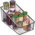 mDesign Plastic Food Packet Organizer Bin Caddy - Storage Station for Kitchen, Pantry, Cabinet, Countertop - Holds Spice Pouches, Dressing Mixes, Hot Chocolate, Tea, Sugar Packets, 2 Pack - Smoke Gray