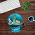 Ergonomic Mouse Pad with Wrist Support Gel, Computer Gaming Mousepad Cute Turtle Wrist Rest Mouse Pads for Laptop Office Work Women Men Kids (with A Free Cup Pad)
