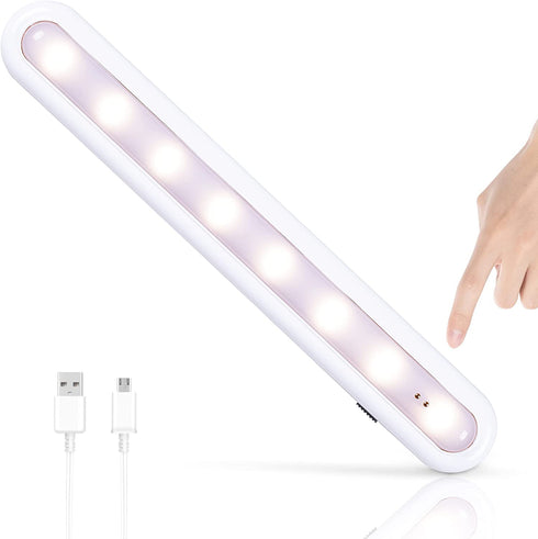 STAR-SPANGLED Dimmable Touch Light Bar Rechargeable, Built-in 2100mAh Battery Powered, USB Stick on LED Night Tap Light Indoor for Kitchen, Bedroom, Under Cabinet, Closet, Reading, Vanity, Warm White