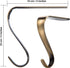 Boao Christmas Stocking Holders Metal Mantel Stockings Hangers Shelf Fireplace Garland Mantle Grips Set (Bronze Color, 4)