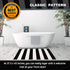 KaHouen Cotton Black and White Striped Rug ( 27.5 x 43 Inches ), Washable Hand-Woven Stripe Outdoor Front Door Mat for Layered Door Mats/Porch/Kitchen/Bathroom/Laundry Room.
