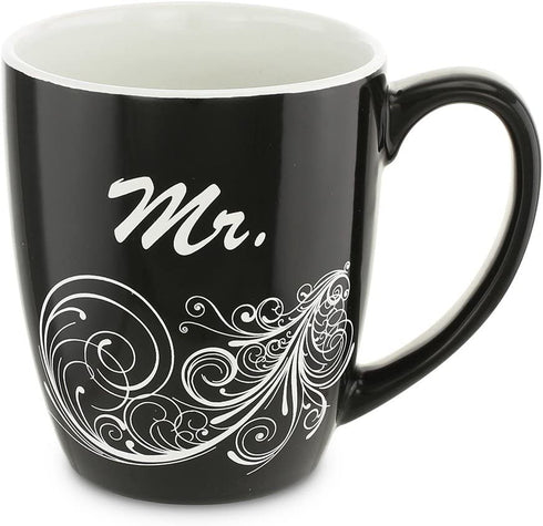 KOVOT Mr. and Mrs. Coffee Mug Set - Each Mug Holds 18 Ounces